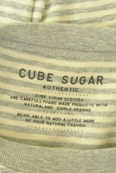 CUBE SUGAR（キューブシュガー）の古着「ストレッチフレンチスリーブカットソー（Ｔシャツ）」大画像６へ
