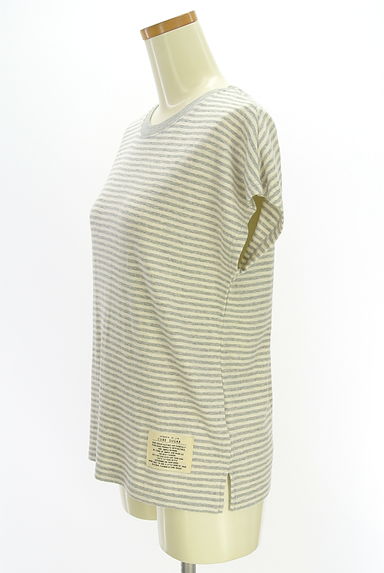 CUBE SUGAR（キューブシュガー）の古着「ストレッチボーダーカットソー（Ｔシャツ）」大画像３へ