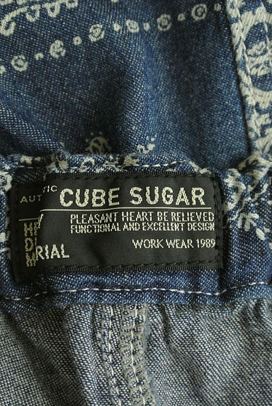 CUBE SUGAR（キューブシュガー）の古着「ペイズリー柄ラップ風ワイドパンツ（デニムパンツ）」大画像６へ