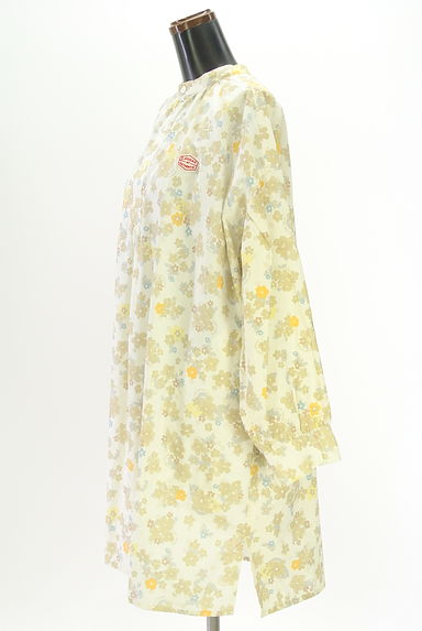 CUBE SUGAR（キューブシュガー）の古着「バンドカラー花柄膝丈ワンピース（ワンピース・チュニック）」大画像３へ