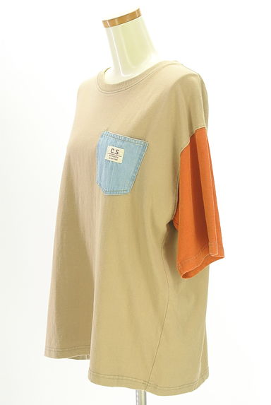 CUBE SUGAR（キューブシュガー）の古着「オーバーサイズ配色Tシャツ（Ｔシャツ）」大画像３へ