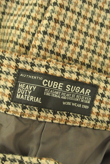 CUBE SUGAR（キューブシュガー）の古着「チェック柄起毛テーパードパンツ（パンツ）」大画像６へ