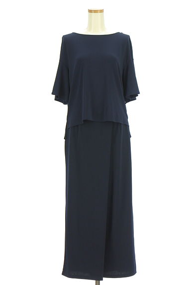 PLST（プラステ）の古着「ストレッチトップス+ラップ風ワイドパンツ（セットアップ（ジャケット＋パンツ））」大画像１へ
