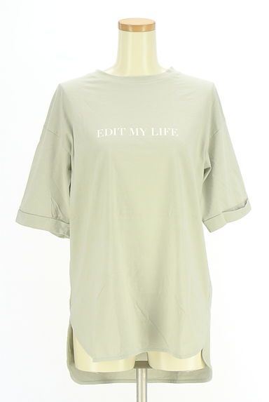 PLST（プラステ）の古着「ラウンドヘムロゴTシャツ（Ｔシャツ）」大画像１へ