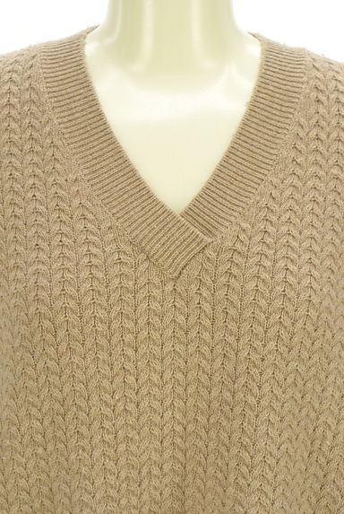 UNITED ARROWS（ユナイテッドアローズ）の古着「Vネックケーブルニット（ニット）」大画像４へ