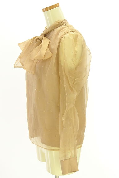 Darich（ダーリッチ）の古着「ラインストーン付きシアーボウタイブラウス（カットソー・プルオーバー）」大画像３へ