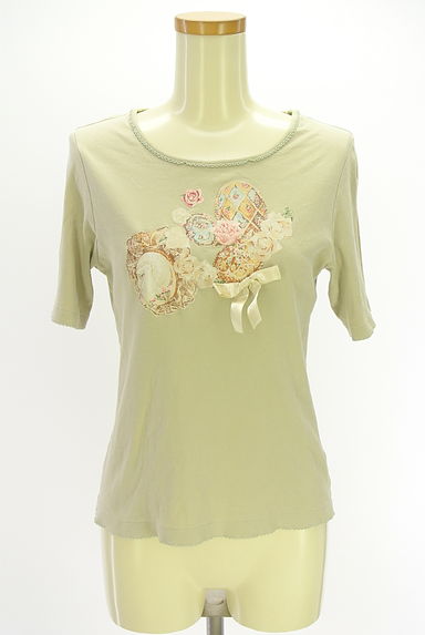 PINK HOUSE（ピンクハウス）の古着「アンティークプリントTシャツ（Ｔシャツ）」大画像１へ