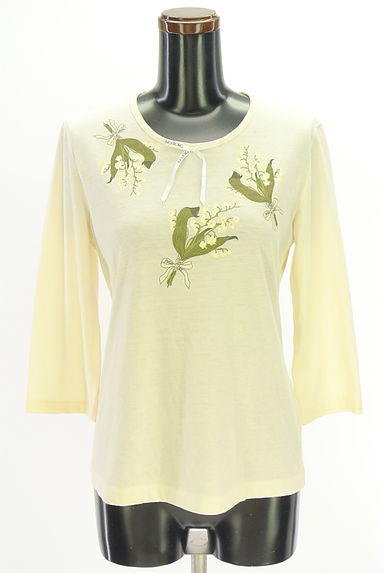 INGEBORG（インゲボルグ）の古着「花プリント７分袖Tシャツ（Ｔシャツ）」大画像１へ