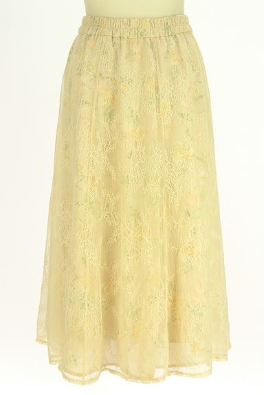 LAISSE PASSE（レッセパッセ）の古着「花柄シフォン×チュールレーススカート（スカート）」大画像２へ
