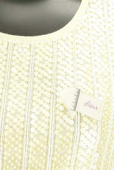 DANAPARIS（ダナパリ）の古着「スパンコール刺繍ノースリニット（ニット）」大画像５へ