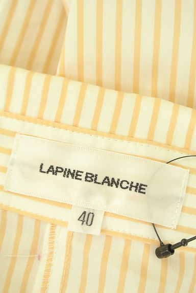 LAPINE BLANCHE（ラピーヌ ブランシュ）の古着「ストライプ柄フリルブラウス（ブラウス）」大画像６へ