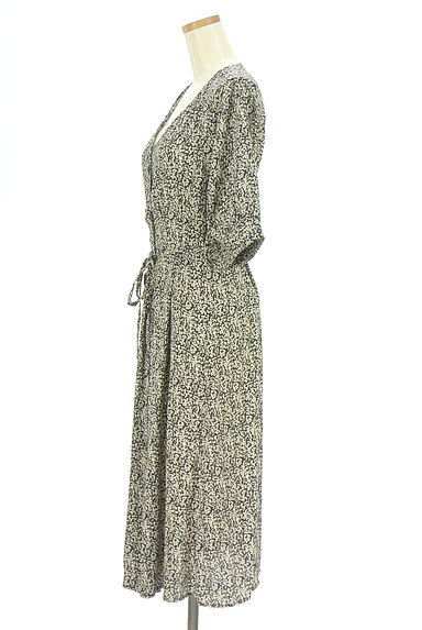 クリックで大画像表示 INTER PLANET(インタープラネット)の古着「ベルト付き花柄ロングワンピース(ワンピース・チュニック)」大画像3へ