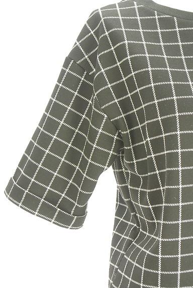 INTER PLANET（インタープラネット）の古着「半袖グラフチェック柄ニットソー（カットソー・プルオーバー）」大画像４へ