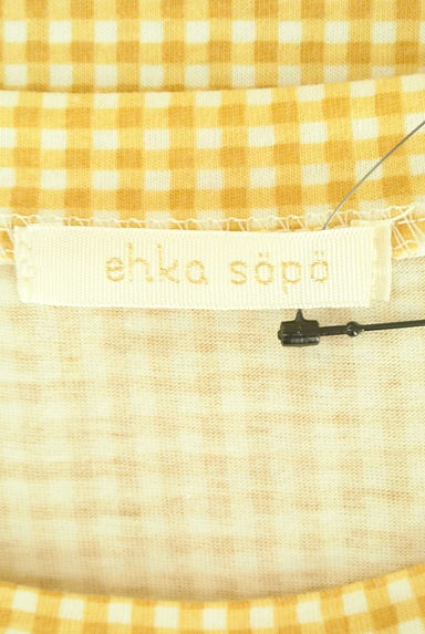 Samansa Mos2（サマンサモスモス）の古着「ehka sopo 半袖ギンガムチェック柄カットソー（カットソー・プルオーバー）」大画像６へ