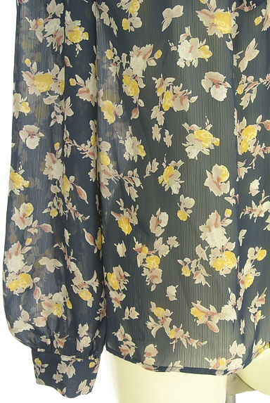 NEW YORKER（ニューヨーカー）の古着「花柄シアーボウタイブラウス（カットソー・プルオーバー）」大画像５へ