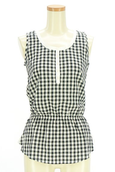 NATURAL BEAUTY BASIC（ナチュラルビューティベーシック）の古着「ベルト付きギンガムチェックトップス（カットソー・プルオーバー）」大画像１へ