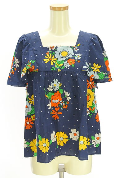 RODEO CROWNS（ロデオクラウン）の古着「花柄×ドット柄カットソー（カットソー・プルオーバー）」大画像１へ