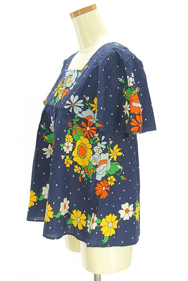 RODEO CROWNS（ロデオクラウン）の古着「花柄×ドット柄カットソー（カットソー・プルオーバー）」大画像３へ