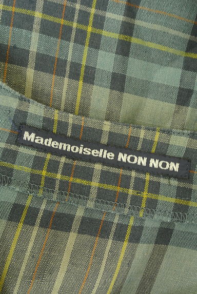 Mademoiselle NON NON（マドモアゼルノンノン）の古着「ピンタックチェックチュニック（カットソー・プルオーバー）」大画像６へ