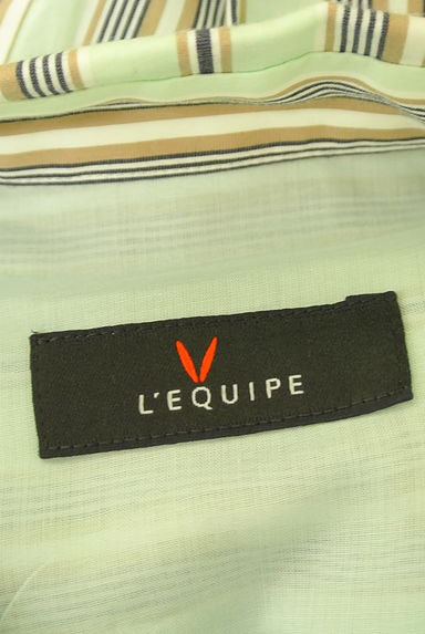 L'EQUIPE（レキップ）の古着「マルチストライプシャツ（ブラウス）」大画像６へ