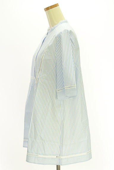 LEILIAN（レリアン）の古着「ハシゴレースストライプブラウス（カットソー・プルオーバー）」大画像３へ