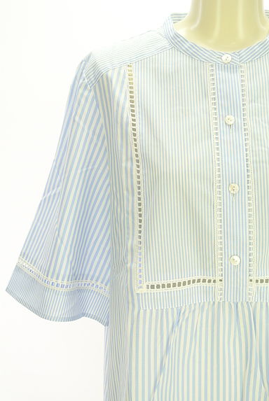 LEILIAN（レリアン）の古着「ハシゴレースストライプブラウス（カットソー・プルオーバー）」大画像４へ