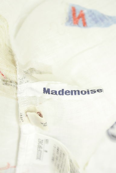 Mademoiselle NON NON（マドモアゼルノンノン）の古着「マリンマーク柄ヘンリーネックカットソー（カットソー・プルオーバー）」大画像６へ