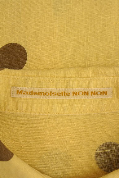 Mademoiselle NON NON（マドモアゼルノンノン）の古着「ドットリネンシャツ（ブラウス）」大画像６へ