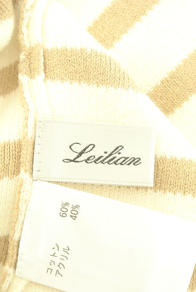 LEILIAN（レリアン）の古着「パネルボーダー柄ニットトップス（ニット）」大画像６へ