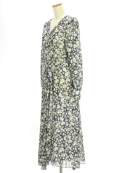 Ungrid（アングリッド）の古着「ベルト付き花柄シアーロングワンピース（ワンピース・チュニック）」大画像３へ
