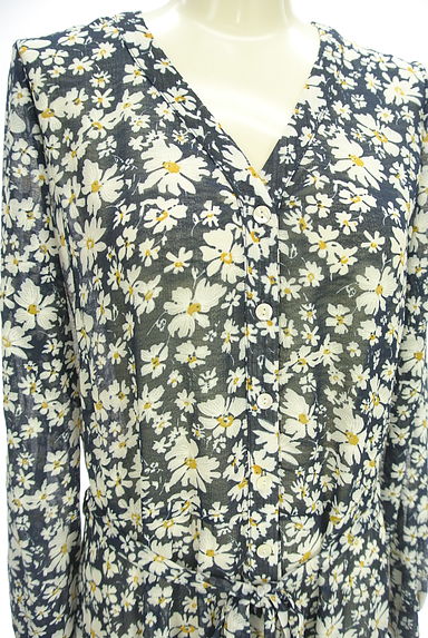 Ungrid（アングリッド）の古着「ベルト付き花柄シアーロングワンピース（ワンピース・チュニック）」大画像４へ