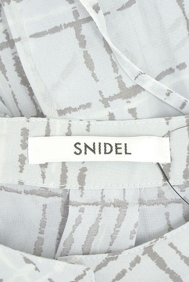 Snidel（スナイデル）の古着「チェック柄プリーツシフォンロングワンピース（ワンピース・チュニック）」大画像６へ