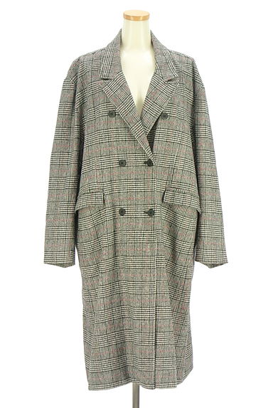 PUNYUS（プニュズ）の古着「グレンチェック柄ウールライクロングコート（コート）」大画像１へ