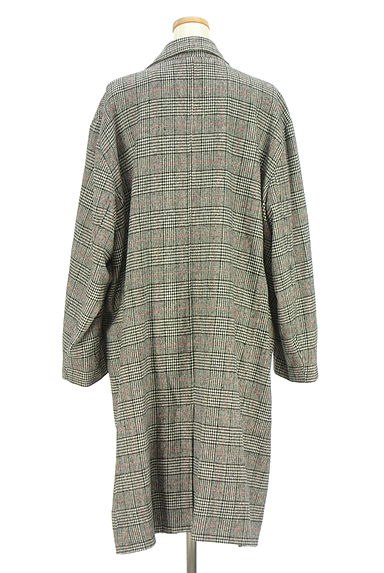 PUNYUS（プニュズ）の古着「グレンチェック柄ウールライクロングコート（コート）」大画像２へ