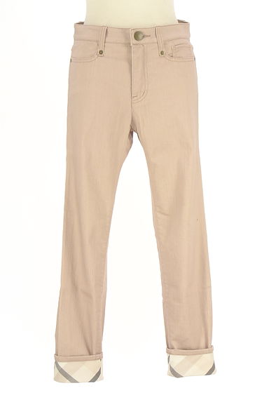 BLUE LABEL CRESTBRIDGE（ブルーレーベル・クレストブリッジ）の古着「チェックロールアップスリムデニムパンツ（デニムパンツ）」大画像１へ