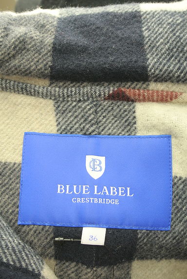 BLUE LABEL CRESTBRIDGE（ブルーレーベル・クレストブリッジ）の古着「裏地チェックショート丈ウール混コート（コート）」大画像６へ