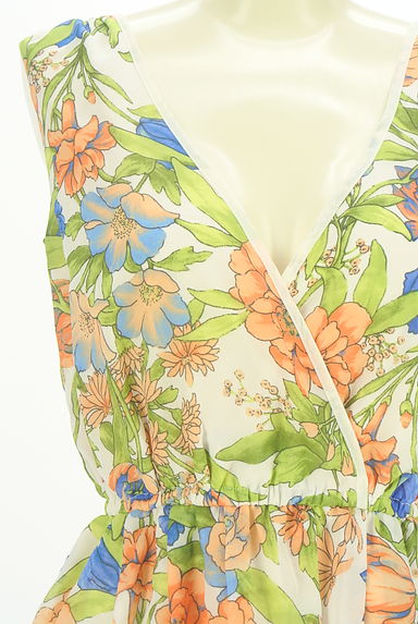 MERCURYDUO（マーキュリーデュオ）の古着「花柄シフォンミニワンピース（キャミワンピース）」大画像４へ