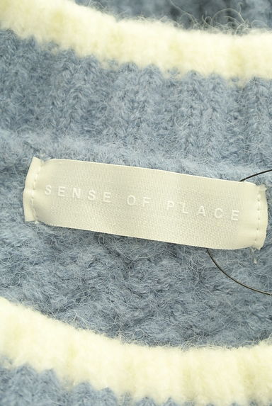 SENSE OF PLACE by URBAN RESEARCH（センスオブプレイス）の古着「レースアップ付パッチワークニットトップス（セーター）」大画像６へ