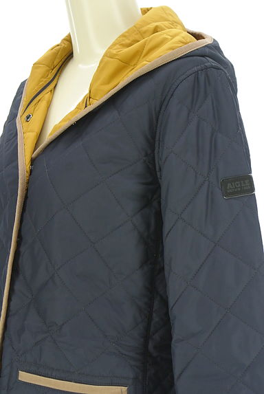 Aigle（エーグル）の古着「パイピングキルティングコート（ブルゾン・スタジャン）」大画像４へ