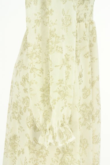 earth music&ecology（アースミュージック＆エコロジー）の古着「フリルカラー花柄ロングシフォンワンピース（ワンピース・チュニック）」大画像５へ