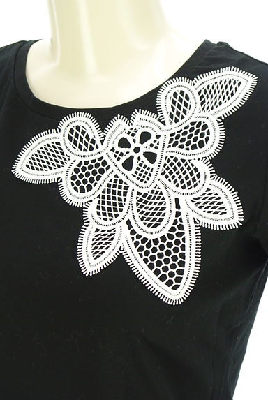 クリックで大画像表示 MARLENE DAM(マーレンダム)の古着「レースポイントTシャツ(Tシャツ)」大画像4へ
