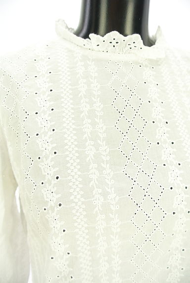 UNIVERVAL MUSE（ユニバーバルミューズ）の古着「カットワークレースブラウス（カットソー・プルオーバー）」大画像４へ