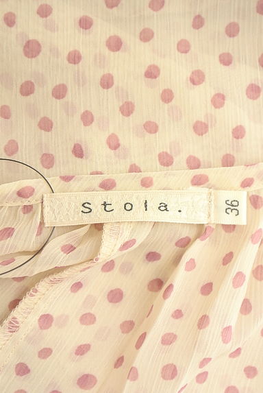 Stola.（ストラ）の古着「ドット柄シフォンワンピース（ワンピース・チュニック）」大画像６へ