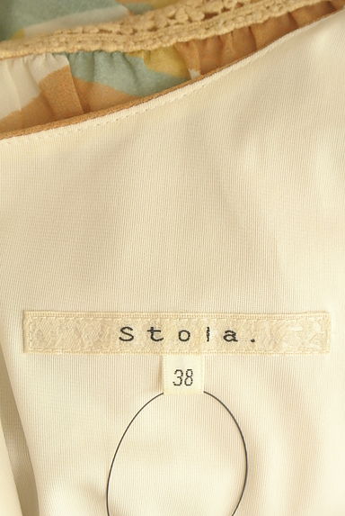 Stola.（ストラ）の古着「カラフル大判模様ノースリシフォンワンピース（ワンピース・チュニック）」大画像６へ
