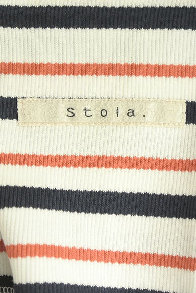 Stola.（ストラ）の古着「マルチボーダー柄ノースリワンピース（ワンピース・チュニック）」大画像６へ