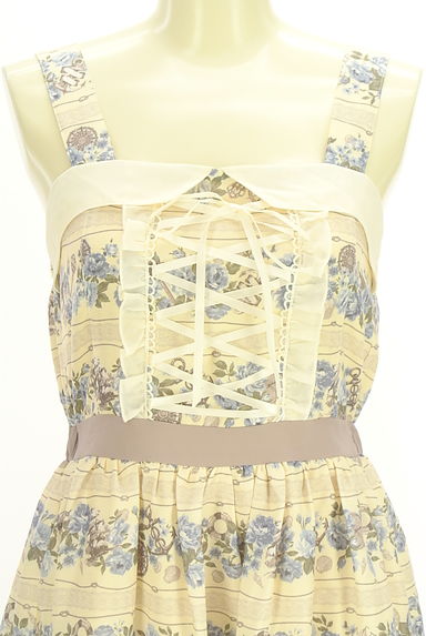 axes femme（アクシーズファム）の古着「花柄×レースプリントキャミワンピース（キャミワンピース）」大画像４へ