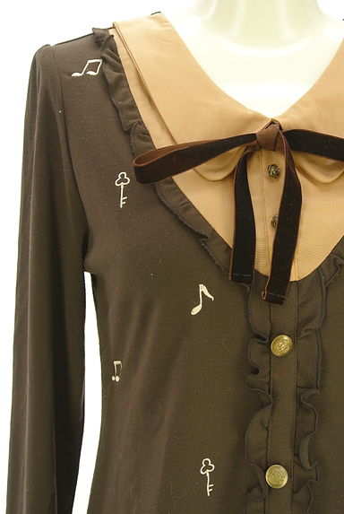 axes femme（アクシーズファム）の古着「音符刺しゅうカットソー（カットソー・プルオーバー）」大画像４へ