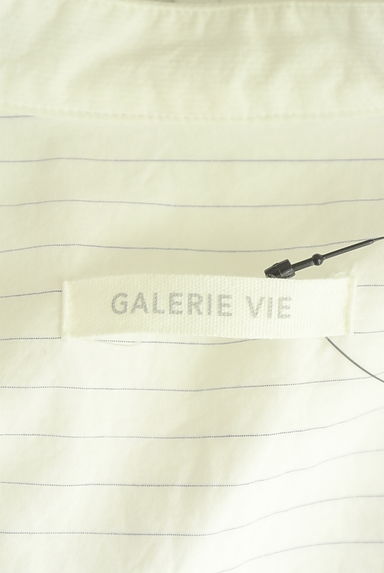 GALERIE VIE（ギャルリーヴィー）の古着「スキッパー襟ストライプ柄カットソー（カットソー・プルオーバー）」大画像６へ