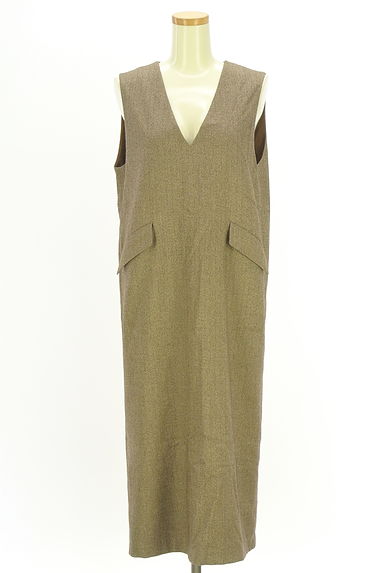 UNITED ARROWS（ユナイテッドアローズ）の古着「green label relaxing ヘリンボーン織ノースリワンピース（ワンピース・チュニック）」大画像１へ