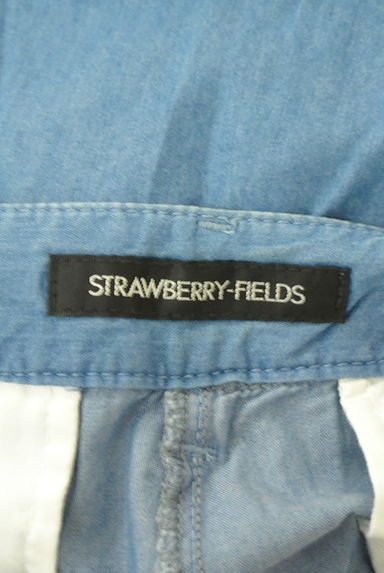 STRAWBERRY-FIELDS（ストロベリーフィールズ）の古着「ベルト付きデニム風ワイドパンツ（パンツ）」大画像６へ